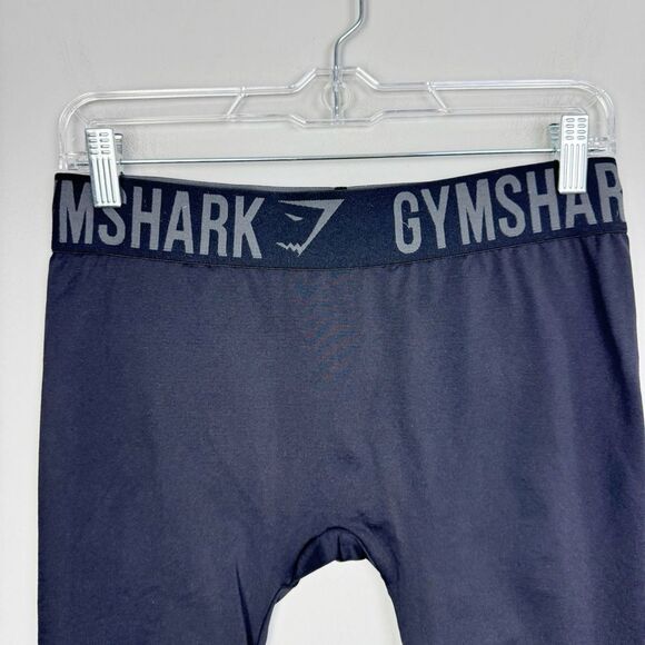 GYMSHARK | Seamless Fit Cropped Leggings Black & Gray Women’s Size Medium - Picture 3 of 7